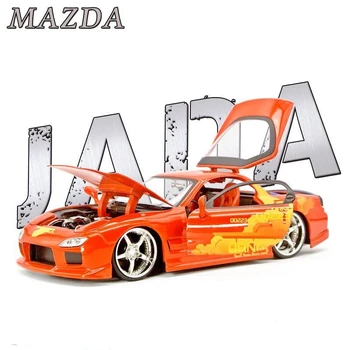 1:24 Mazda RX7 Модель Спортивного Автомобиля Из Легкосплавного Металла, Отлитая под давлением, Мускульный Гоночный Автомобиль, Модель Суперкара, Коллекция Высокой Симуляции, Детская Игрушка В Подарок