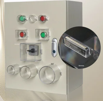 1 шт. магнитная квадратная кнопка защиты аварийного выключателя пылезащитный чехол