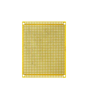 1 шт. печатная плата Желтая Двусторонняя плата 7 *9 см PCB DIY Универсальная печатная плата