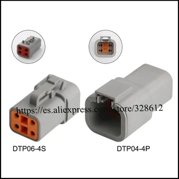 100SET DTP04-4P DTP06-4S автомобильный провод мужской женский кабель Водонепроницаемый 4-контактный разъем автомобильная розетка включает клеммное уплотнение