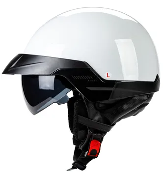 2020 Ретро мотоциклетный шлем Мото Шлем Скутер Винтажный шлем с открытым лицом, одобренный DOT, полушлем Ретро мото каско