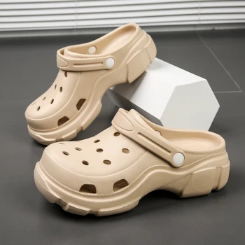 2023 Летние женские тапочки на платформе Уличная женская обувь Пляжные сандалии Массажные домашние горки Вьетнамки Обувь для ванной