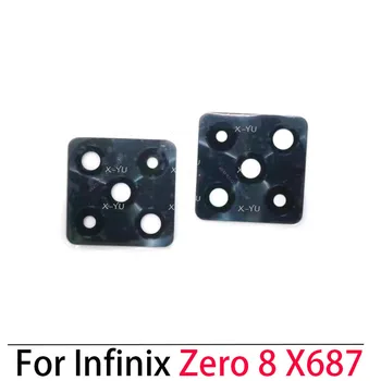 2ШТ для Infinix Zero 8 8i X687B X687 Задняя Стеклянная крышка объектива камеры заднего вида с клейкой наклейкой Запчасти для ремонта