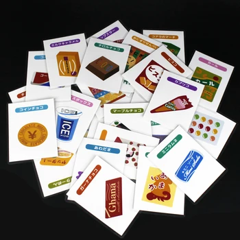 35шт Дети Монтессори Ребенок Изучает Японские Продукты из супермаркета Карточки со словами Познавательные Развивающие Игры для запоминания для детей