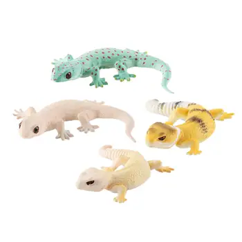 4x Фигурки животных, учебные пособия, Развивающие игрушки, украшения, Подарки, Модели ящериц