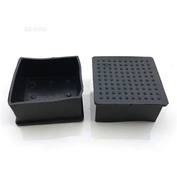 75x75 мм, 80x80 мм, 100x10,0 мм, черные резиновые ножки из ПВХ, чехлы для ножек мебели для стульев, защита от скольжения на полу