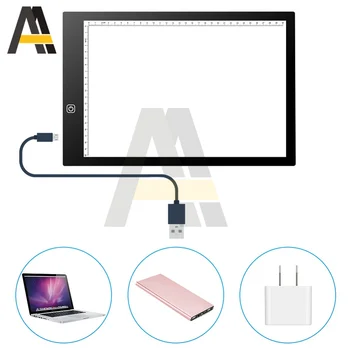 A4 LED Light Table 5 мм Суперлегкая Портативная Доска Для Профессионального Рисования Световодная Пластина 4 Вт 5 В Зарядка с интерфейсом USB