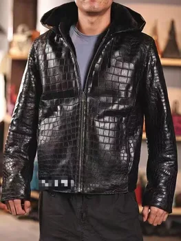 Arlenesain 2023 новая стильная куртка из натуральной крокодиловой кожи черного цвета