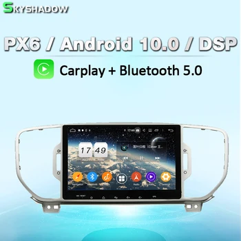 Carplay PX6 DSP Android 11,0 4 ГБ ОЗУ 64 ГБ ПЗУ Автомобильный DVD-плеер Bluetooth 5,0 Wifi GPS Карта RDS Радио Для KIA Sportage KX5 2016 2017