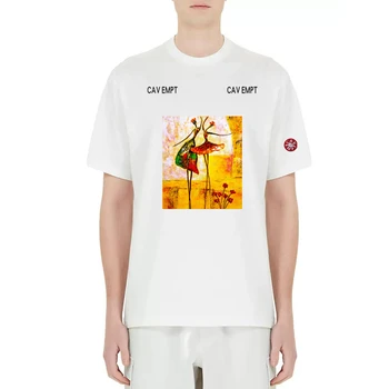 CAVEMPT C.E TEE Японская Летняя Новая Мужская И женская футболка с коротким рукавом с рисунком Балета Спереди И сзади