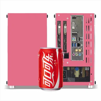 Coldfish T40 боковое прозрачное шасси mini ITX розово-голубого цвета, уникальное настольное маленькое шасси формата A4 Xiaozhe A1 K39
