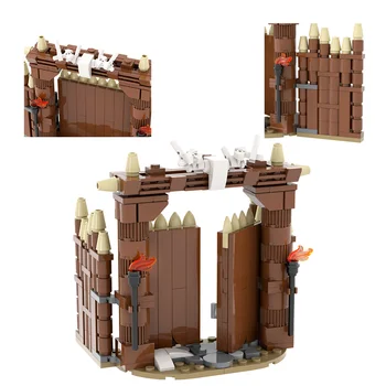 DIY MOC Creative House Door Строительные Блоки Аксессуары Viking Gate Совместимые Собранные Кирпичи Игрушки Для детей и взрослых Праздничный Подарок