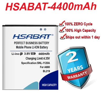 HSABAT 4400 мАч BL219 Батарея Использовать для Lenovo A880 S856 A889 A890e S810t A850 + A916