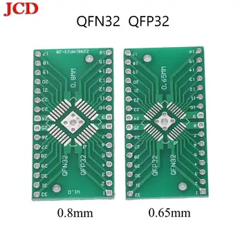 JCD Новое Поступление ДЛЯ QFN32 QFP32 Конвертер DIP Адаптер Печатной Платы с Шагом 0,8/0,65 мм Универсальная плата HTQFP QFN32 к DIP32 QFN32