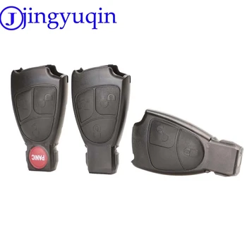 jingyuqin 10PS 2/3/4 кнопки дистанционного автомобильного брелока чехол-накладка для Mercedes Benz B C E ML S CLK CL Smart Key с логотипом