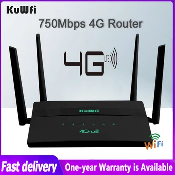 KuWFi 4G Wifi маршрутизатор двухдиапазонный беспроводной маршрутизатор 750 Мбит/с Sim-карта Wifi маршрутизатор 4шт Антенна для домашней офисной Wifi камеры безопасности