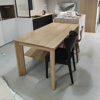 Американский Легкий Роскошный Прямоугольный стол, мебель для столовой, Японские обеденные столы из массива дерева, Домашний письменный офисный стол M