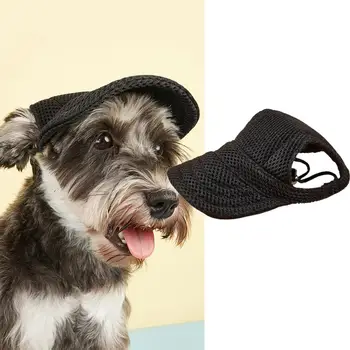 Бейсболка для домашних животных с отверстиями для ушей, солнцезащитная шляпа для домашних животных, Регулируемая бейсболка для щенков