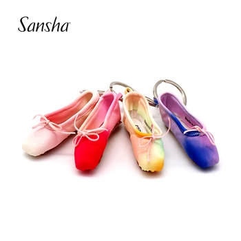 Брелок для ключей Sansha 7,5 СМ среднего размера, балетные туфли, Разноцветные брелоки Градиентного цвета, брелок для ключей KPRL