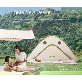 Детская палатка для кемпинга на 2-3 персоны, дышащие палатки для девочек и мальчиков 210 т, двойные двери, Дышащий экран, Портативный для детей