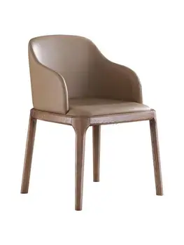 Изготовленный на заказ обеденный стул из массива дерева в скандинавском стиле, современный минималистичный Модный креативный стол для домашнего ресторана и спинка подлокотника для гостиничного стола и стула
