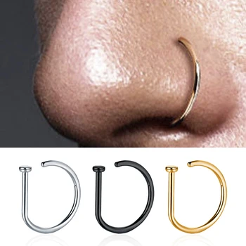 Кольцо в носовой перегородке, полукольцо CZ, Сексуальное кольцо с сегментом D-образной формы, Клиновидный хрящ, спираль козелка, Пирсинг губ, сосков, украшения для тела