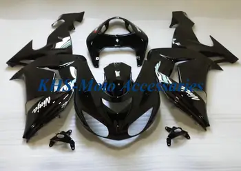 Комплект Мотоциклетных Обтекателей для KAWASAKI Ninja ZX10R 06 07 Кузов ZX 10R 2006 2007 Впрыск ABS Глянцевый Черный Корпус