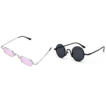 Круглые солнцезащитные очки фирменного дизайна Женские Мужские солнцезащитные очки черного и черно-серого цветов и прозрачные квадратные солнцезащитные очки Женские розовые и серебристые