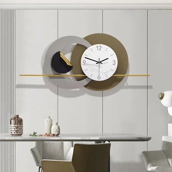 Легкие роскошные настенные часы в гостиной, современные минималистичные атмосферные часы, домашняя мода 2022, настенные креативные настенные часы