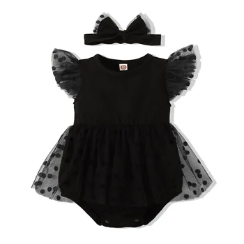 Летняя новая детская цельнокроеная сетчатая треугольная одежда без рукавов для маленьких девочек, цельная одежда Ha T0117