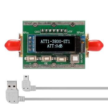 Мини-цифровой программируемый аттенюатор Радиочастотный измеритель 1 МГц-3800 МГц 0-31 дБ С регулируемым шагом 1 дБ, управляемый ПК корпус с ЧПУ