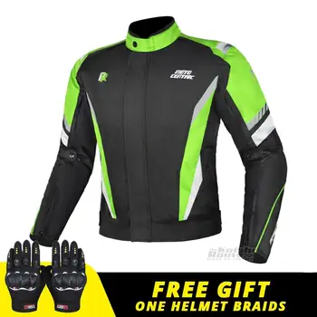 Мотоциклетная куртка Man Moto Черный Зеленый Бронежилет Для верховой езды Ветрозащитная Мотоциклетная куртка Защитное снаряжение Всесезонная Одежда