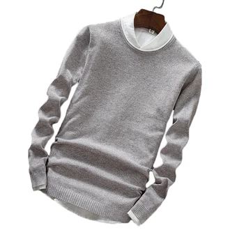 Мужской свитер Осень-зима, красивый пуловер, свитер с длинным рукавом, корейская версия свитера с круглым вырезом 