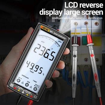 Мультиметр AC-DC Напряжение-ток, сопротивление, Емкость, диод, NCV, Гц-тестер, дисплей с подсветкой, цифровой датчик температуры