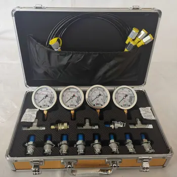 Набор для тестирования гидравлического манометра экскаватора, профессиональный набор инструментов для гидравлических измерений гидравлического оборудования