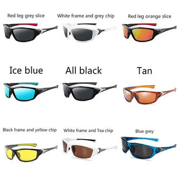 Необходимые очки для улицы 9 цветов Поляризационные солнцезащитные очки ночного видения Спортивные солнцезащитные очки Мужские Женские очки для верховой езды UV400