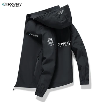 Новая ветровка с принтом Discovery Channel, мужская студенческая верхняя одежда