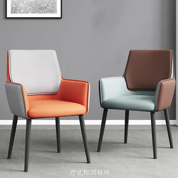 Обеденные стулья Relax Relax Кожаное дизайнерское кресло Nordic Обеденные стулья Офисный Акцент Мебель для гостиной Taburete Madera