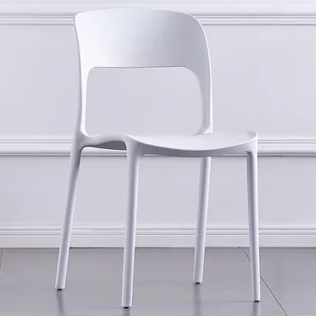 Обеденный стул для гостиной на открытом воздухе Для макияжа, Садовая кухня, шезлонг Nordic Plastic Silla Comedor, Роскошная мебель