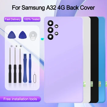 Оптовая продажа 4G для Samsung Galaxy A32, задняя крышка 4G, корпус задней двери A325, Задняя крышка батарейного отсека, Замена дверцы с инструментами