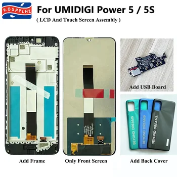 Оригинал для UMIDIGI Power 5 5S ЖК-дисплей + Замена сенсорного экрана для UMIDIGI Power 5S LCD При желании можно добавить рамку задней крышки