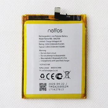 Оригинальные сменные батарейки NBL-38A2500 емкостью 2550 мАч для TP-link Neffos X1 Lite TP904A TP904C