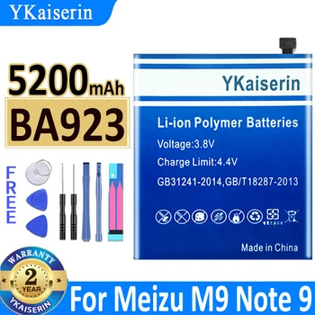 Оригинальный YKaiserin 100% Новый Для смартфона Meizu Note 9 M9 M923H BA923 Аккумулятор Высокого качества 5200 мАч + Номер для отслеживания