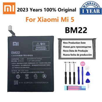 Оригинальный Аккумулятор Xiao Mi Для XiaoMi BM22 5 Mi5 M5 Prime Batterie 100% 3000mAh Реальной Емкости Замена Телефона Batteria Akku