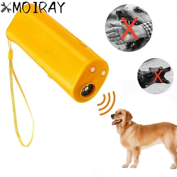 Отпугиватель собак 3 в 1 et, устройство для защиты от лая, ультразвуковой отпугиватель собак, средства для тренировки контроля лая со светодиодным фонариком