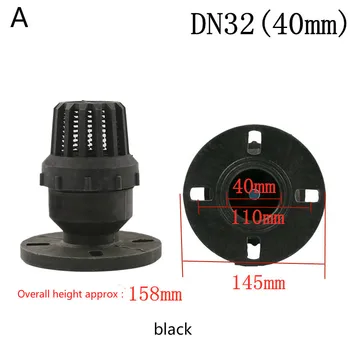 Пластиковый обратный клапан для водяного насоса нижний клапан насоса с фланцем, раструбом пластиковый нижний клапан, коррозионностойкий DN32 DN40