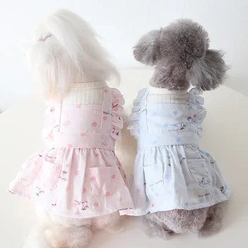 Платья для собак Ropa Para Gatos с модным принтом на весну / лето 2023, платье Moana, праздничная одежда для собак, платье для кошек