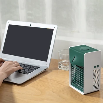 Портативный настольный вентилятор воздушного охлаждения 3 в 1 с отрицательными ионами, вентилятор для очистки и увлажнения воздуха, перезаряжаемый