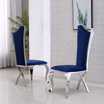 Приставной стул для столовой современного отеля, роскошный бархат, элегантность, современные обеденные стулья с золотистыми ножками из нержавеющей стали