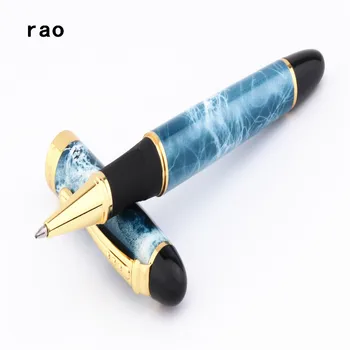 Ручка-роллер JNHAO X450 сине-белая мраморная деловая офисная ручка-роллер со средним пером Новая